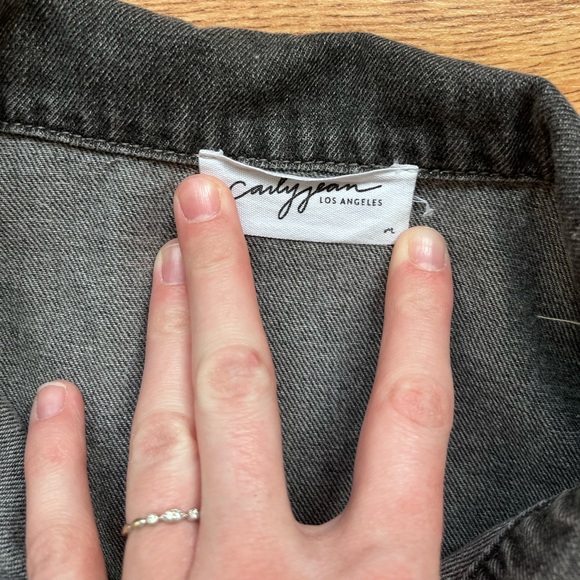 Carly Jean Los Angeles Black Harrison Jean Jacket - Picture 3 of 3